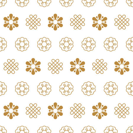 Traditional chinese vector seamless patterns for new year greeting card.のイラスト素材