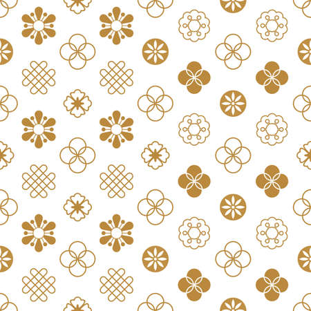Traditional chinese vector seamless patterns for new year greeting card.のイラスト素材