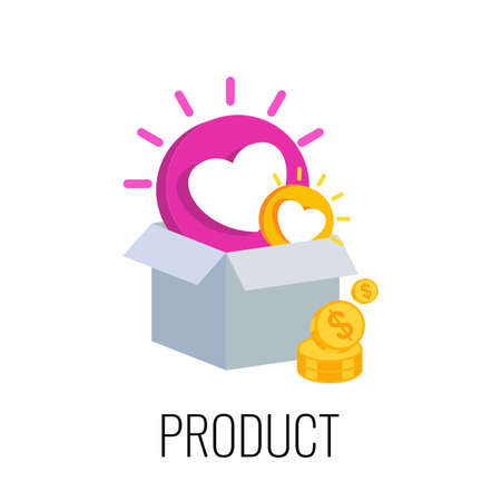 Product Infographics Icon. Successful content marketing strategy.のイラスト素材