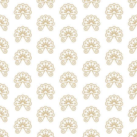 Traditional chinese vector seamless patterns for new year greeting card.のイラスト素材