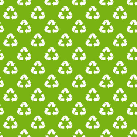 Recycle ecology Seamless pattern. Flat vector illustration.のイラスト素材