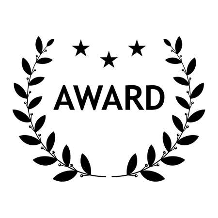 Film Award for the best film in the form of symbol with laurel branch.のイラスト素材