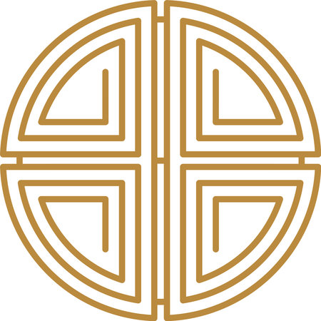 Chinese round frame and outline elements. Oriental decorations.のイラスト素材