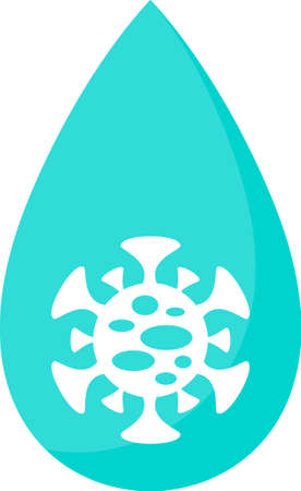 Drop of dose of vaccine icon. Protect people from the coronavirusのイラスト素材