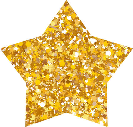 Vector luxury gold star. Rating, award and insignia.のイラスト素材