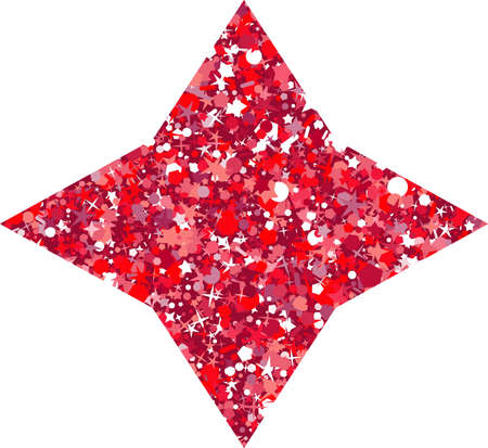 Vector luxury glitter red star. Rating, award and insignia.のイラスト素材