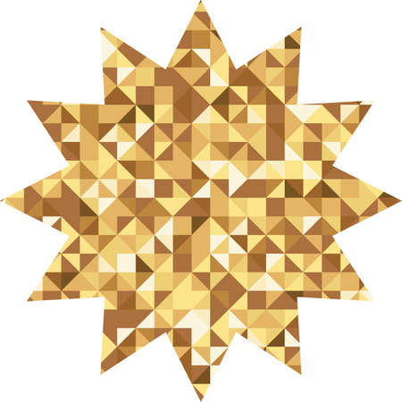 Vector luxury gold star. Rating, award and insignia.のイラスト素材