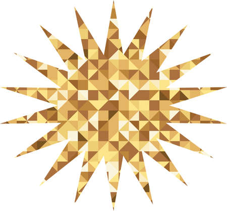 Vector luxury gold star. Rating, award and insignia.のイラスト素材