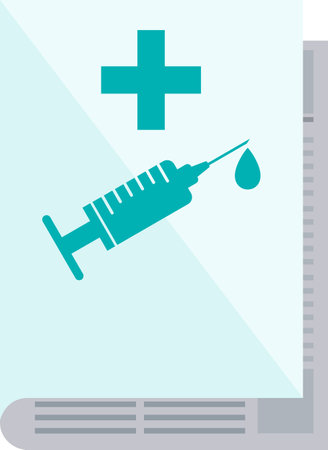 Vaccine information. Web site with vaccination educational content.のイラスト素材