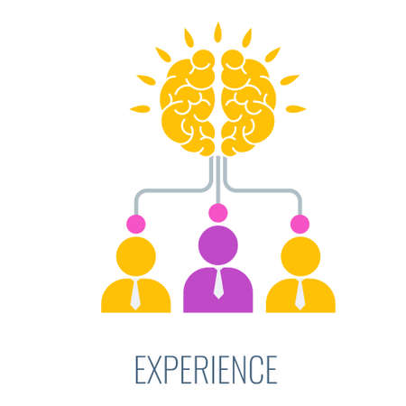 Experience icon. Group of people make the same decision.のイラスト素材