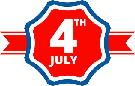 Independence day of USA flat vector icon. July fourth celebration party.のイラスト素材