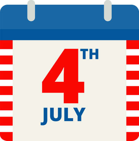 Independence day of USA flat vector icon. July fourth celebration party.のイラスト素材