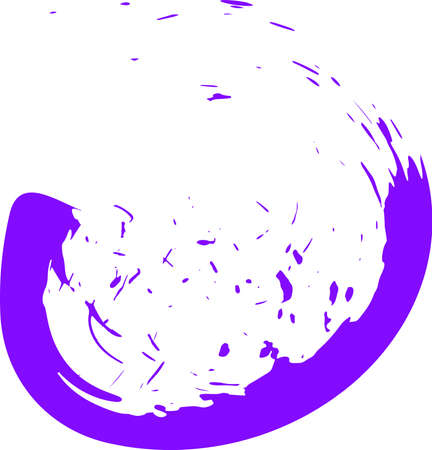 Ink drop. Round, ragged inkblot. Vector illustration.のイラスト素材