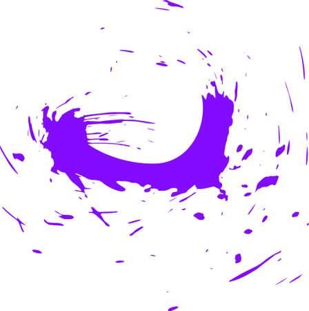 Ink drop. Round, ragged inkblot. Vector illustration.のイラスト素材