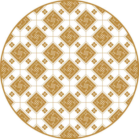 Chinese decoration elements. Frame, border or tiles with patterns.のイラスト素材