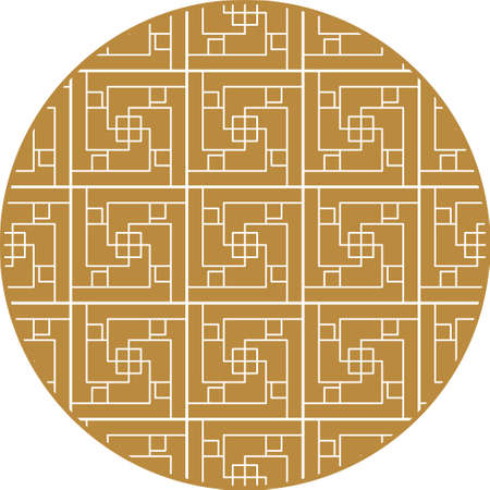 Chinese decoration elements. Frame, border or tiles with patterns.のイラスト素材