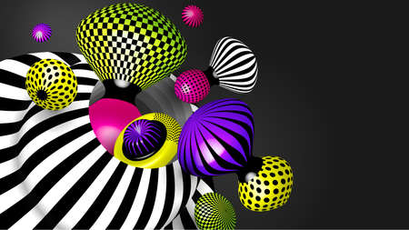 3D realistic vector objects. Bright modern trend shapes.のイラスト素材