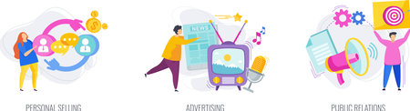 Publicity, sele infographics icon. Awareness for product, service or companyのイラスト素材