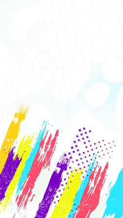 Modern digital background with vibrant paint strokesのイラスト素材