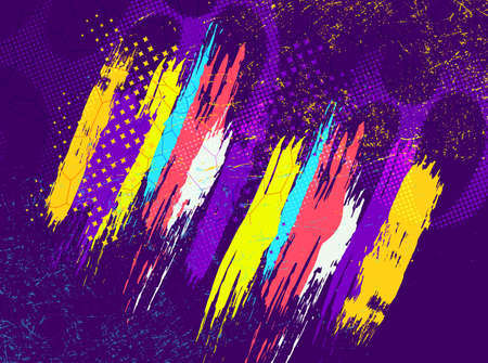 Modern digital background with vibrant paint strokesのイラスト素材