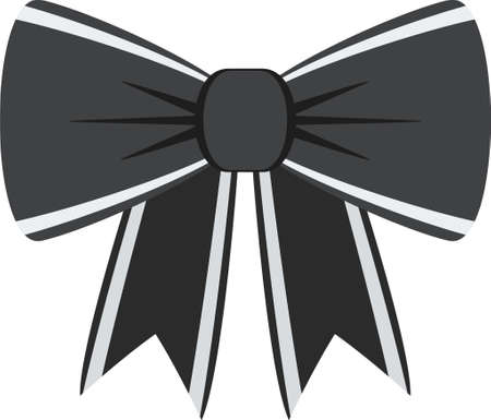 Decorative festive halloween bow. Icon for greeting cardsのイラスト素材