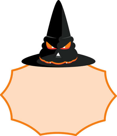 black witch hat. Halloween iconのイラスト素材