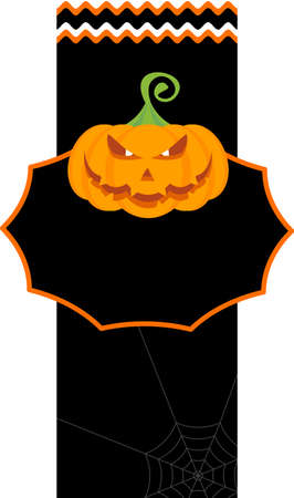 Halloween Sticker, price tag or label with Halloween pumpkin.のイラスト素材