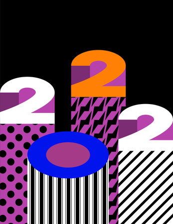 Modern aesthetics of Swiss design 2022 calendar cover.