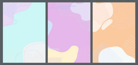 Pastel background. Abstract color liquid shape. Liquify line background.のイラスト素材