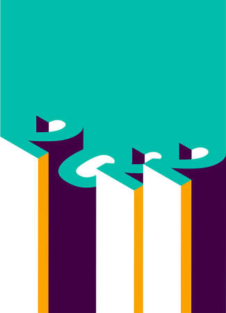 Modern aesthetics of Swiss design 2022 calendar cover.のイラスト素材