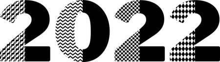 Modern aesthetics of Swiss design 2022 calendar cover.のイラスト素材