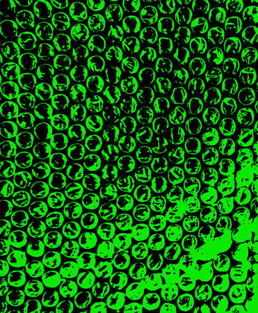 Black and green Bubble plastic grunge background. Packaging material.のイラスト素材