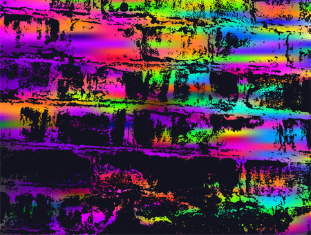 Grunge color neon background. Abstract street art print.のイラスト素材