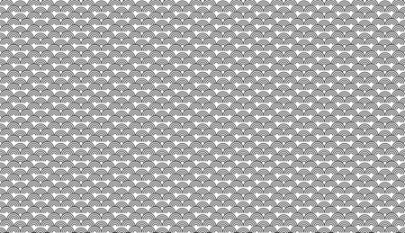 Black white minimalist modern chinese seamless pattern.のイラスト素材