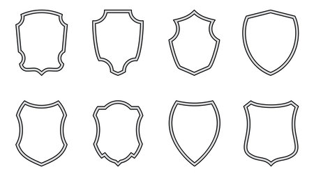 Shield icon. Police sheriff badge. Department of the armed forcesのイラスト素材