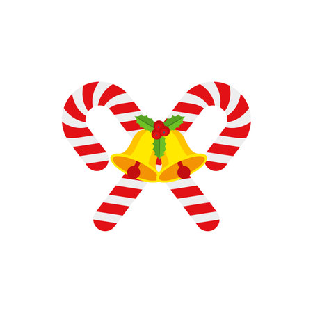 Christmas Candy Cane. Design element for door wreathのイラスト素材