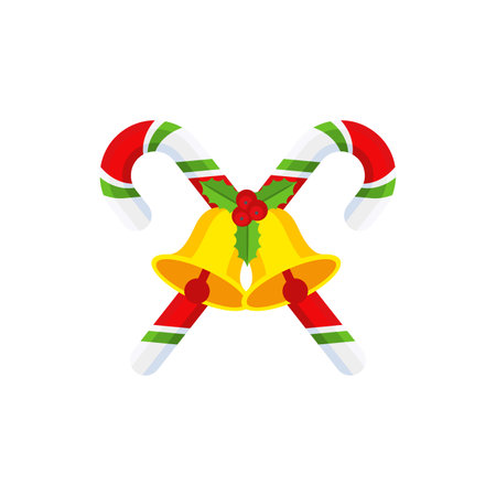 Christmas Candy Cane. Design element for door wreathのイラスト素材