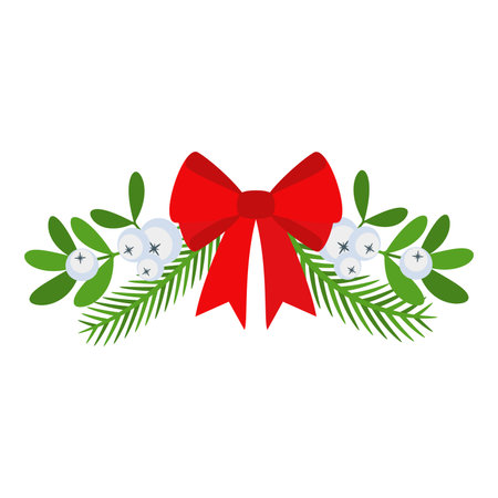 Christmas wreath design element. Winter holiday decoration.のイラスト素材