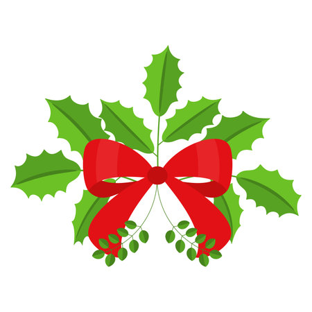 Christmas wreath design element. Winter holiday decoration.のイラスト素材