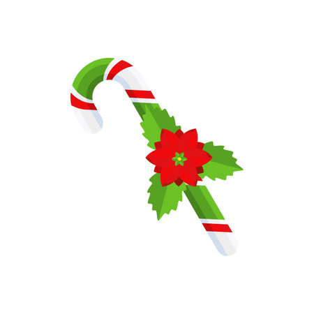Christmas Candy Cane. Design element for door wreathのイラスト素材
