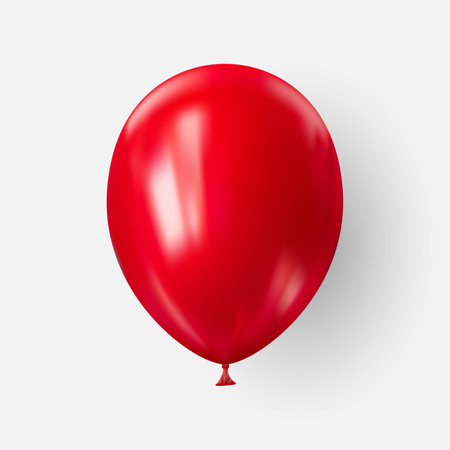 3d realistic red balloon. USA Independence Day patriotic designのイラスト素材