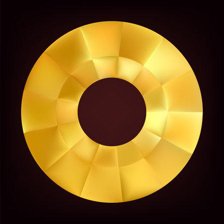 Luxury realistic gold ring. Premium golden circleのイラスト素材
