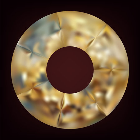 Luxury realistic gold ring. Premium golden circleのイラスト素材