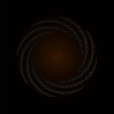 Gold Halftone round frame. Golden luxury Halftone twisted circleのイラスト素材