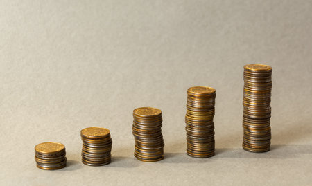 diagram from metallic coins, growth dynamics, money