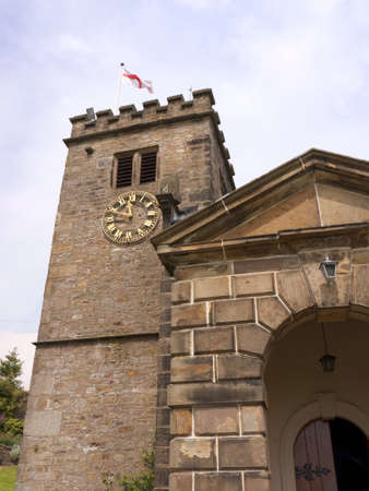 The Church of St Leonard in Downham Lancashireの写真素材