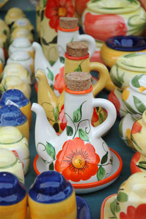 Typical Ceramics on Market in Benalmadena , Andalucia in Spainの写真素材