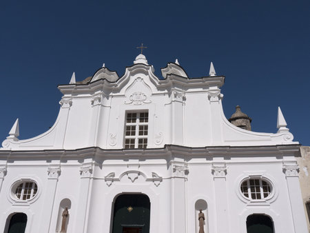 Parish church in Anacapri, Capri, Campania,Italyの写真素材