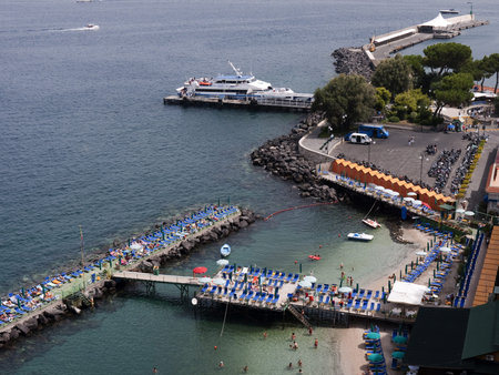 The Cliffs of Sorrento in Campania in Southern Italyの写真素材