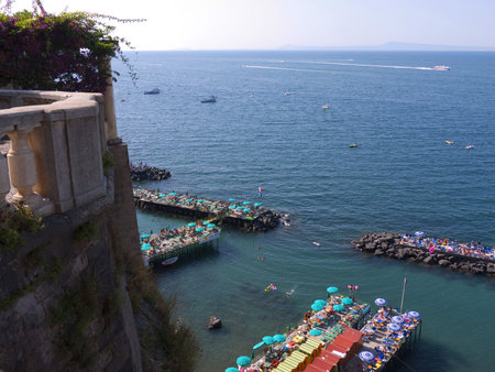 The Cliffs of Sorrento in Campania in Southern Italyの写真素材